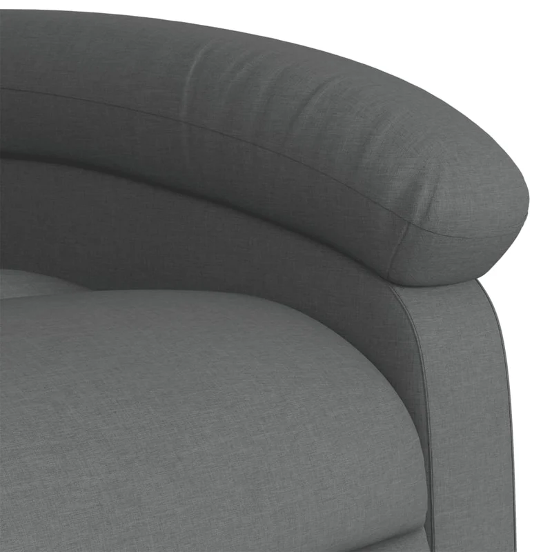 Fauteuil de relaxation TV fonction massage inclinable et levage électrique en tissu gris foncé DEC026950
