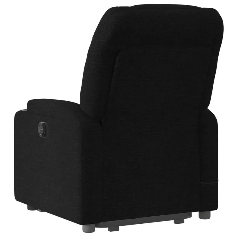 Fauteuil de relaxation TV fonction massage inclinable levage électrique en tissu noir DEC027054