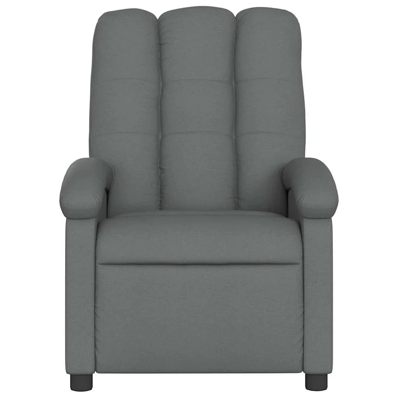 Fauteuil de relaxation TV fonction massage 6 points de massage inclinable en tissu gris foncé DEC026948