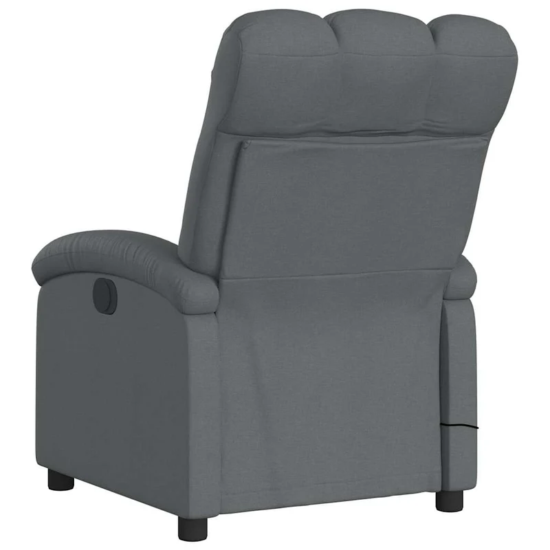 Fauteuil de relaxation TV fonction massage 6 points de massage inclinable en tissu gris foncé DEC026948