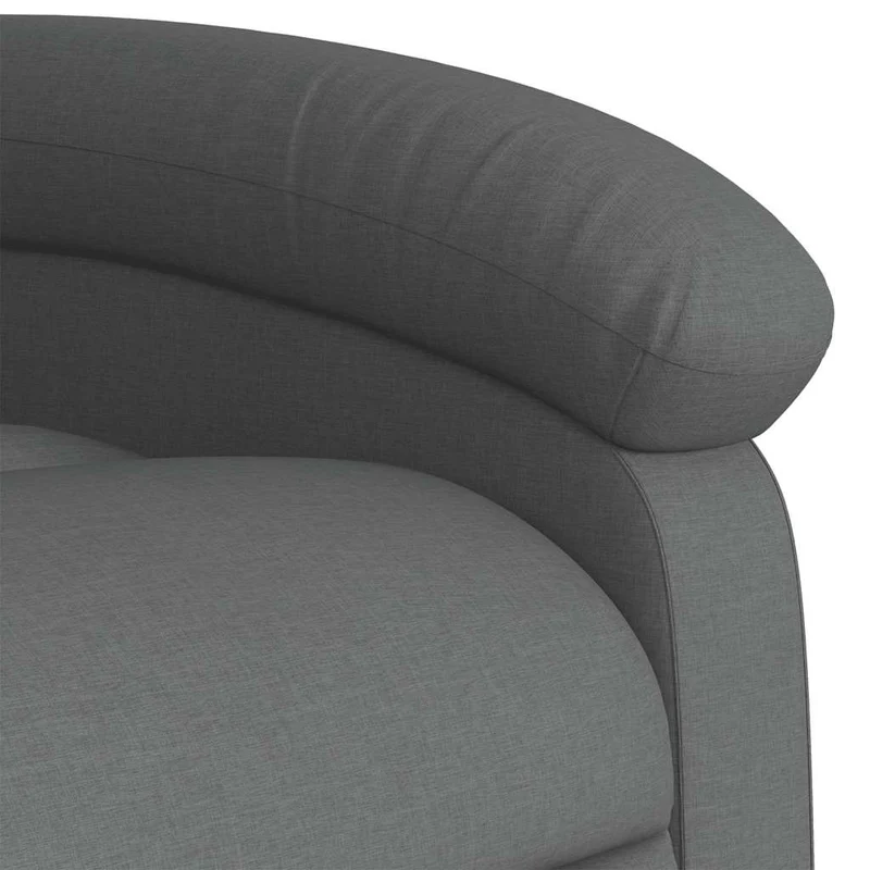 Fauteuil de relaxation TV fonction massage 6 points de massage inclinable en tissu gris foncé DEC026948