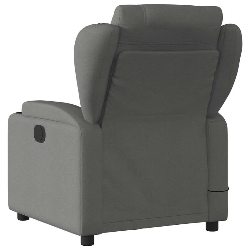 Fauteuil de relaxation TV fonction massage inclinable en tissu gris foncé DEC026943
