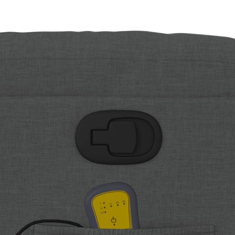 Fauteuil de relaxation TV fonction massage 6 points de massage inclinable en tissu gris foncé DEC026940
