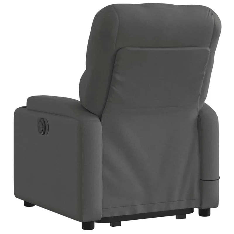 Fauteuil de relaxation TV fonction massage inclinable levage électrique en tissu gris foncé DEC026938