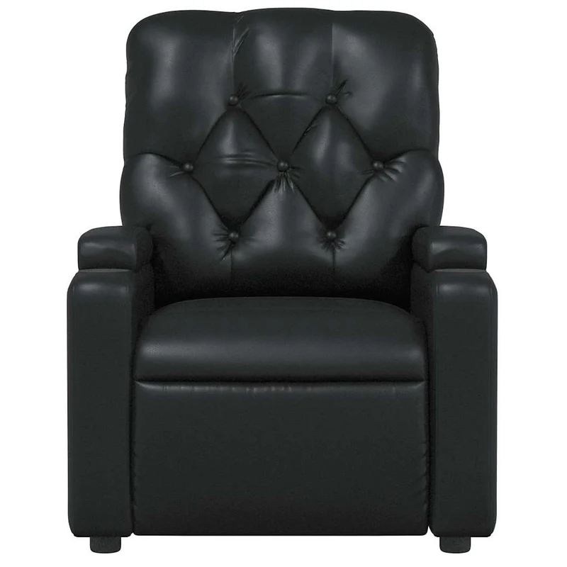 Fauteuil de relaxation TV fonction massage inclinable 6 points de massage en PVC noir DEC027030