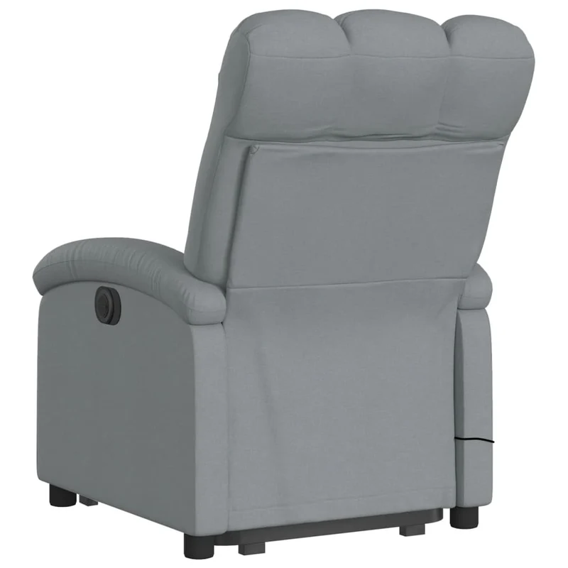 Fauteuil de relaxation TV fonction massage inclinable levage électrique en tissu gris clair DEC026926
