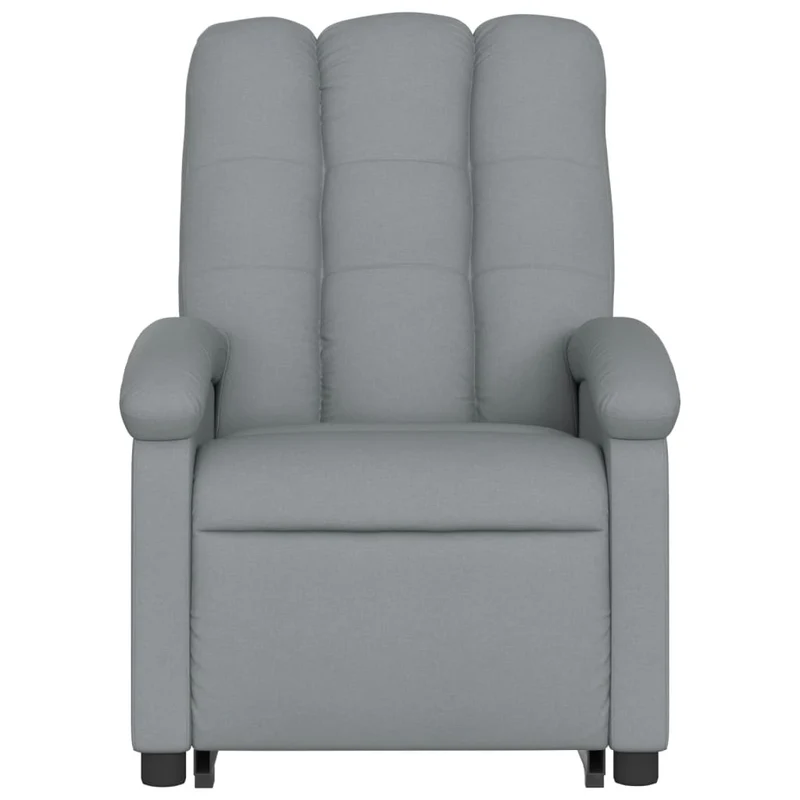 Fauteuil de relaxation TV fonction massage inclinable levage électrique en tissu gris clair DEC026926