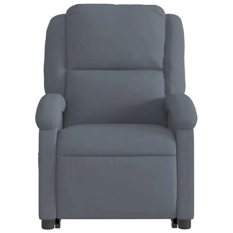 Fauteuil de relaxation TV fonction massage inclinable levage électrique en velours gris foncé DEC026968