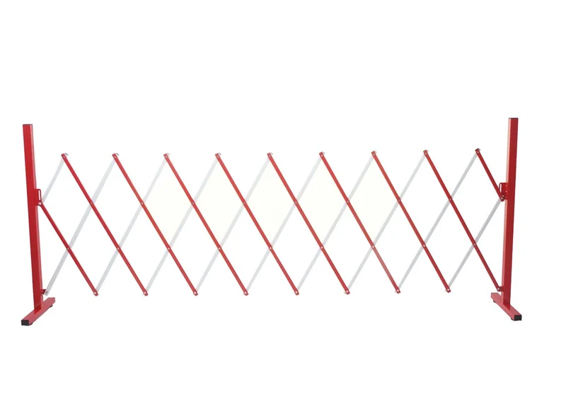 Grille de barrière grille de protection clôture à ciseaux extensible aluminium rouge-blanc hauteur 103 cm 04_0006987