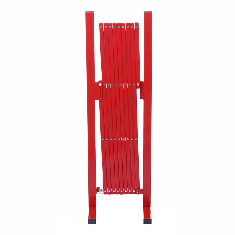 Grille de barrière grille de protection clôture à ciseaux extensible aluminium rouge-blanc hauteur 103 cm 04_0006987