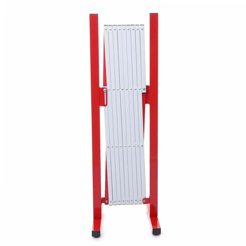 Grille de barrière grille de protection clôture à ciseaux extensible aluminium rouge-blanc hauteur 103 cm 04_0006987