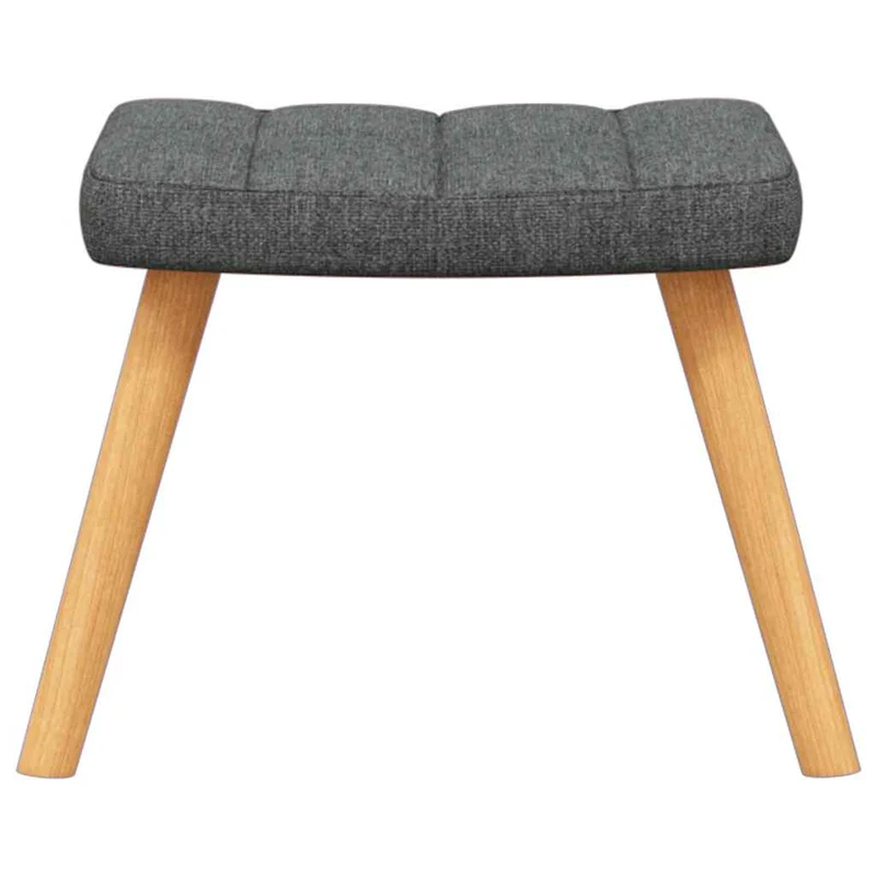 Fauteuil lounge chaise de canapé design moderne avec repose-pieds en tissu gris foncé DEC026586