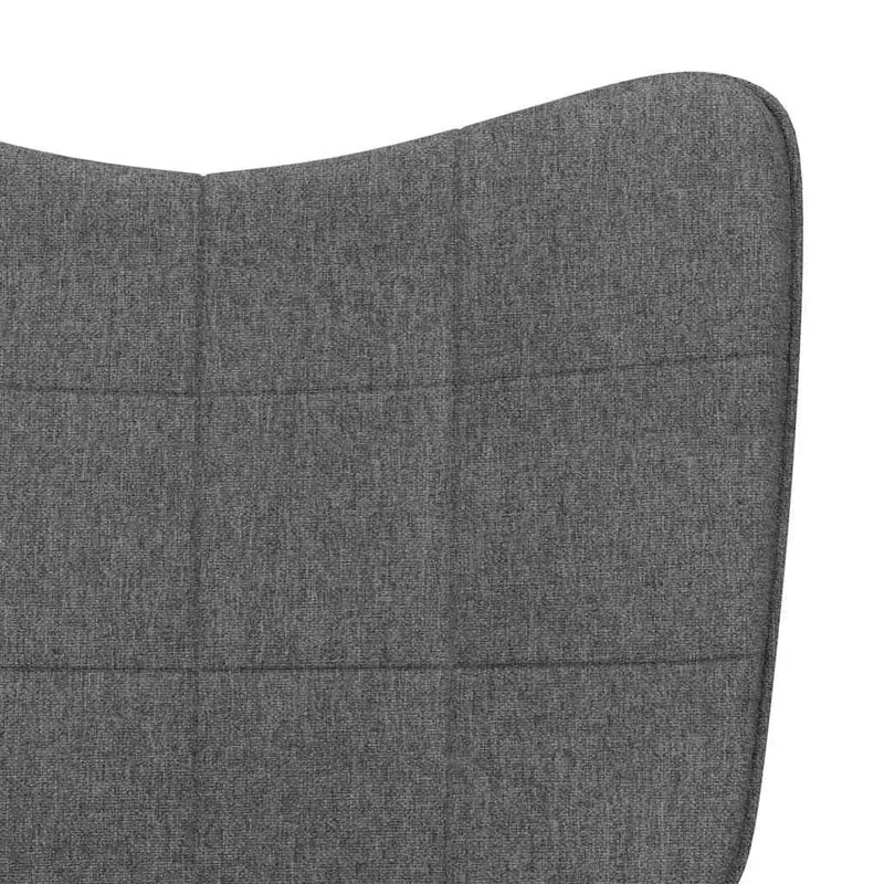 Fauteuil lounge chaise de canapé design moderne avec repose-pieds en tissu gris foncé DEC026586