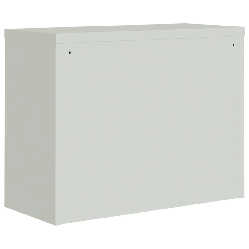 Caissons à tiroirs meuble de bureau portes verrouillables 90 x 40 x 70 cm en acier gris clair et bleu DEC024550