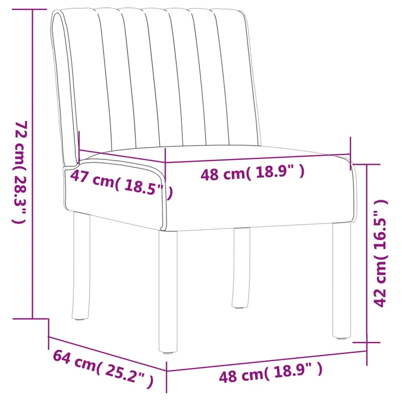 Fauteuil sans accoudoirs en velours gris clair pieds en bois foncé DEC026274