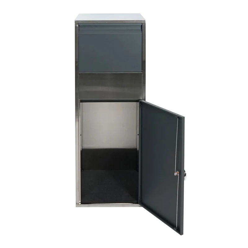 Boîte à colis paquet boîte aux lettres en acier inoxydable anthracite 04_0001378