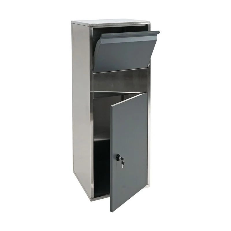 Boîte à colis paquet boîte aux lettres en acier inoxydable anthracite 04_0001378