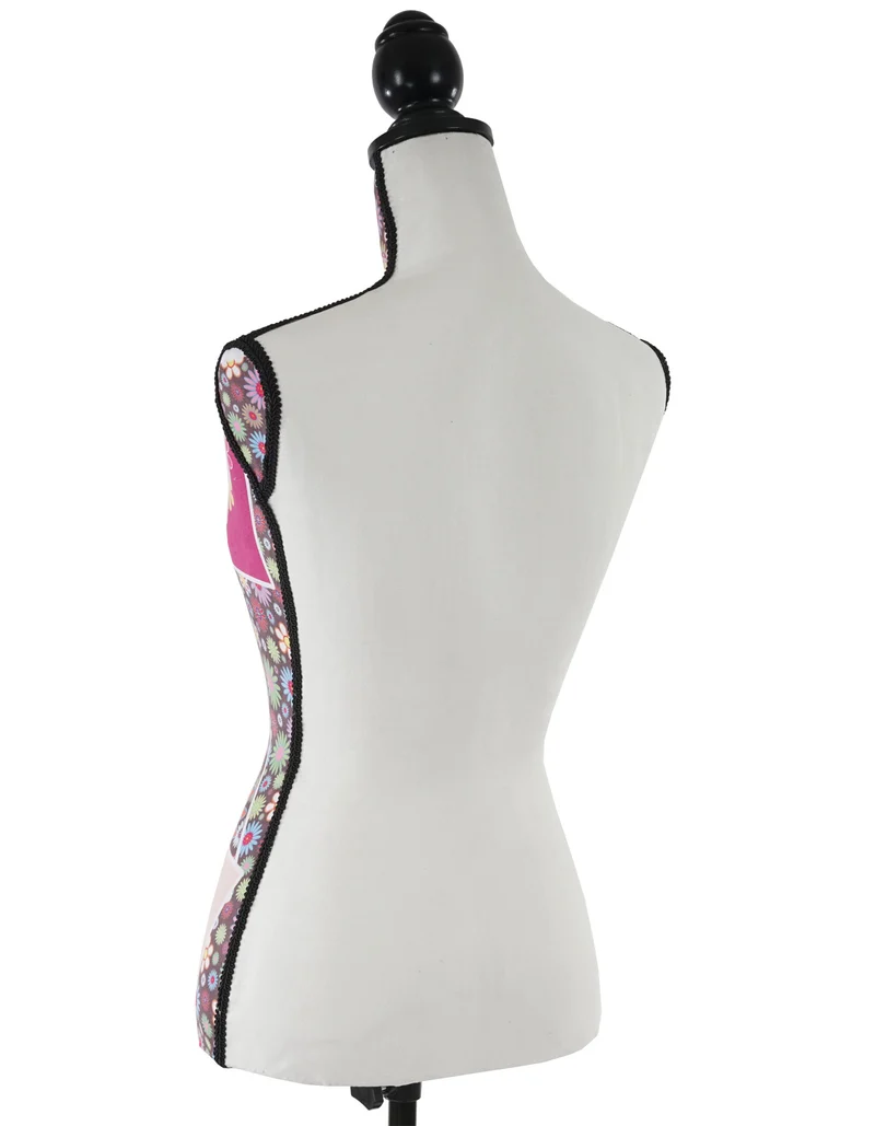 Buste de couture mannequin torse femme fibre de verre motif talons hauts hauteur réglable 04_0004290