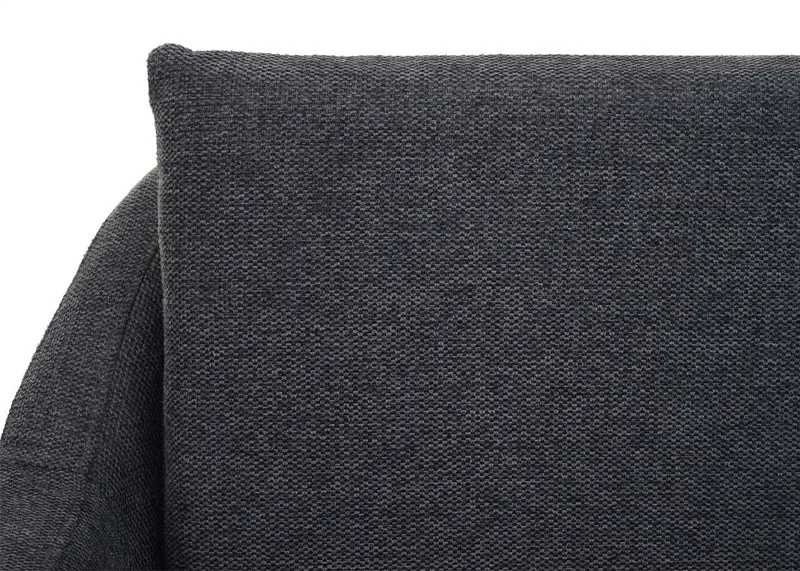 Fauteuil salon chaise de relaxation coins et bords arrondis en tissu/textile gris foncé 04_0003162