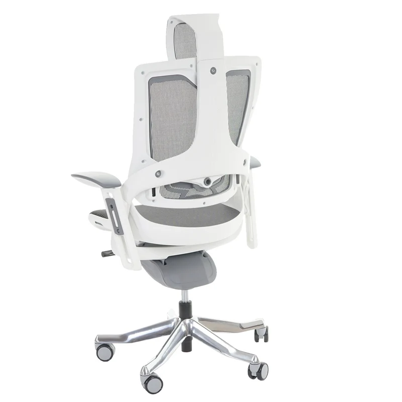 Fauteuil de bureau ergonomique pivotante avec accoudoirs et dossier rembourrage/maille noir-gris 04_0001894