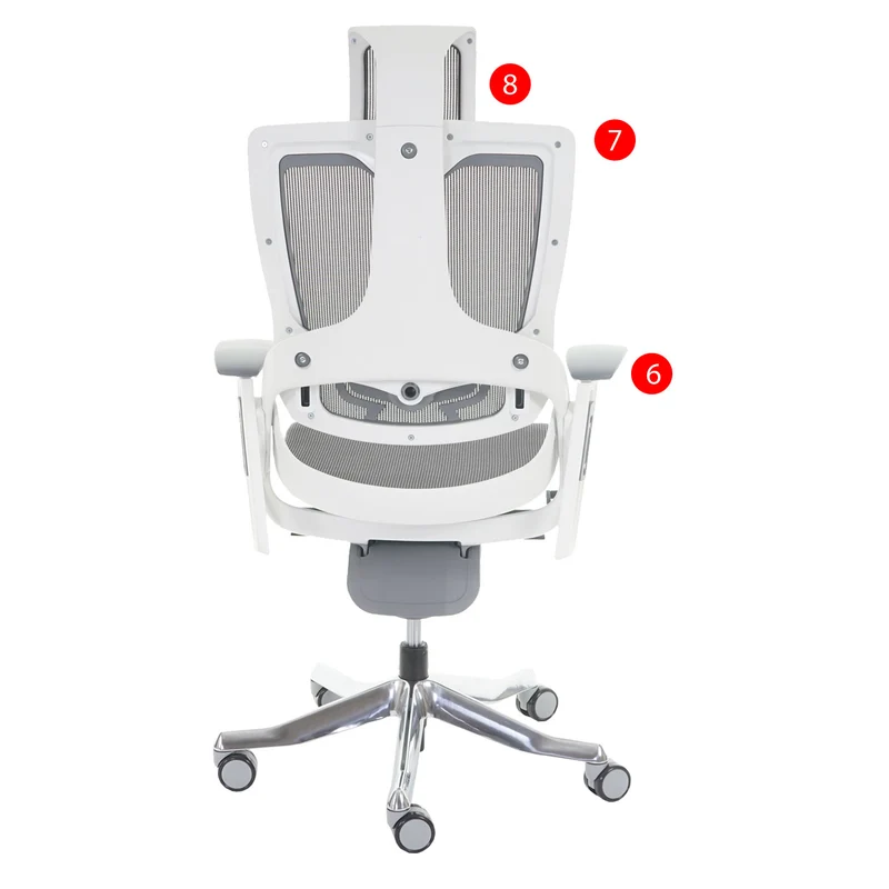 Fauteuil de bureau ergonomique pivotante avec accoudoirs et dossier rembourrage/maille noir-gris 04_0001894