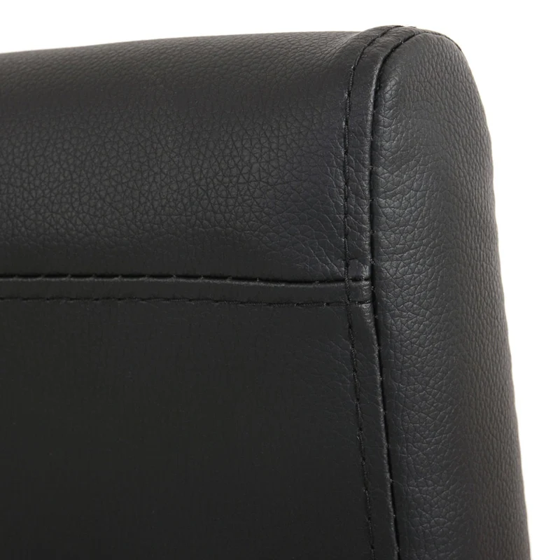 Lot de 6 chaises de salle à manger synthétique noir mat pieds foncés CDS04235
