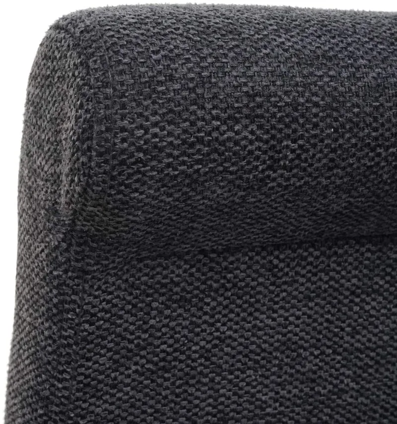 Lot de 2 tabourets de bar en tissu gris foncé pieds clairs avec repose pieds TDB04072