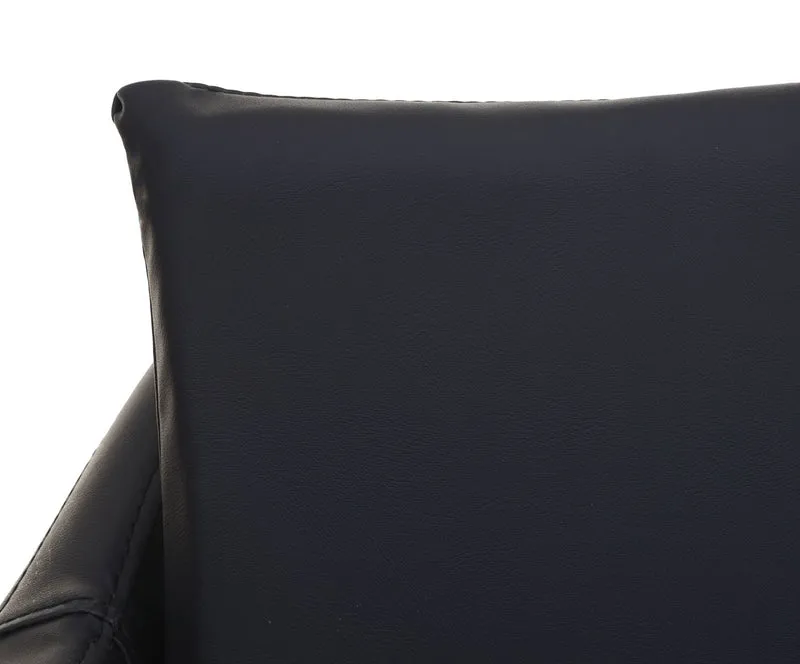 Tabouret de bar chaise haute comptoir avec repose-pieds en métal assise en synthétique noir design moderne 04_0001206