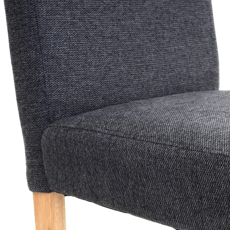 Chaise de salle à manger cuisine en tissu gris pieds en bois clair design moderne 04_0002353
