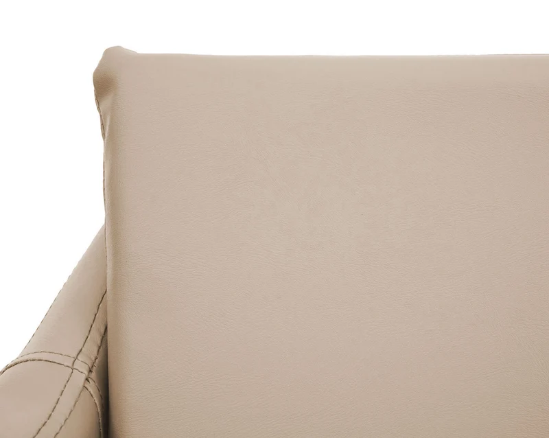 Tabouret de bar chaise haute comptoir avec repose-pieds en métal assise en synthétique taupe design moderne 04_0005293