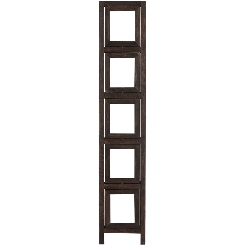 Paravent 4 panneaux marron en bois avec porte photos 160x125cm PAR04029