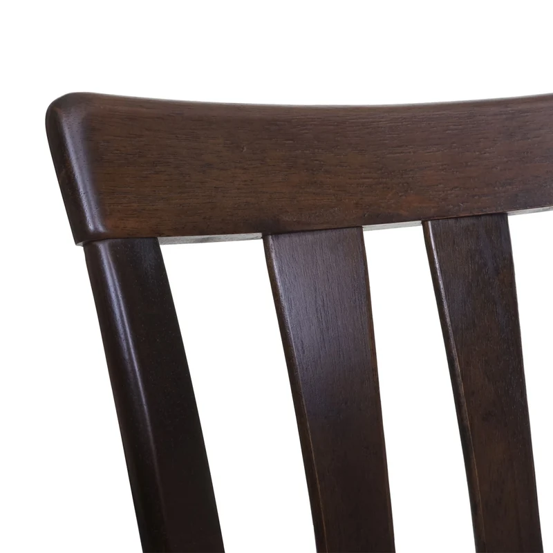 Lot de 6 chaises de salle à manger cuisine en tissu gris foncé et bois massif foncés 04_0001964