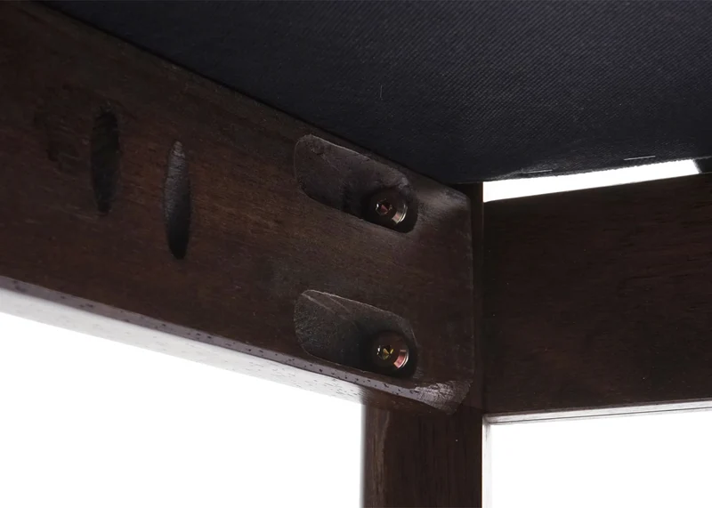 Lot de 6 chaises de salle à manger cuisine en tissu gris foncé et bois massif foncés 04_0001964