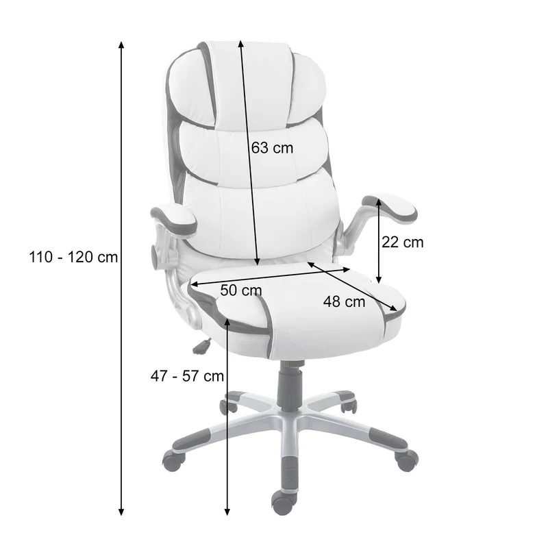 Fauteuil chaise de bureau sur roulettes hauteur réglable pivotant en synthétique noir 04_0001843