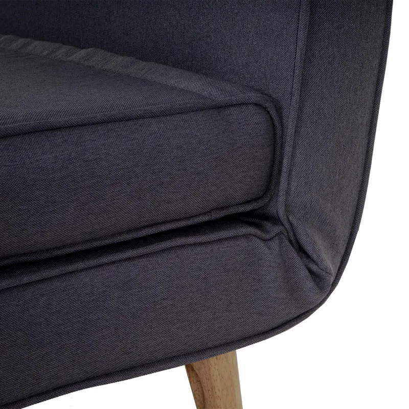 Canapé-lit fauteuil de couchage une personne fonctionnel relaxation pliant en tissu gris foncé 04_0003094