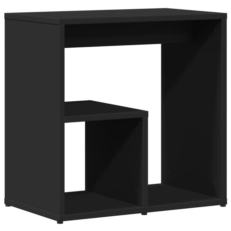 Lot de 2 tables d'appoint table de chevet support plante 50 x 30 x 50 cm bois d’ingénierie noir DEC032642