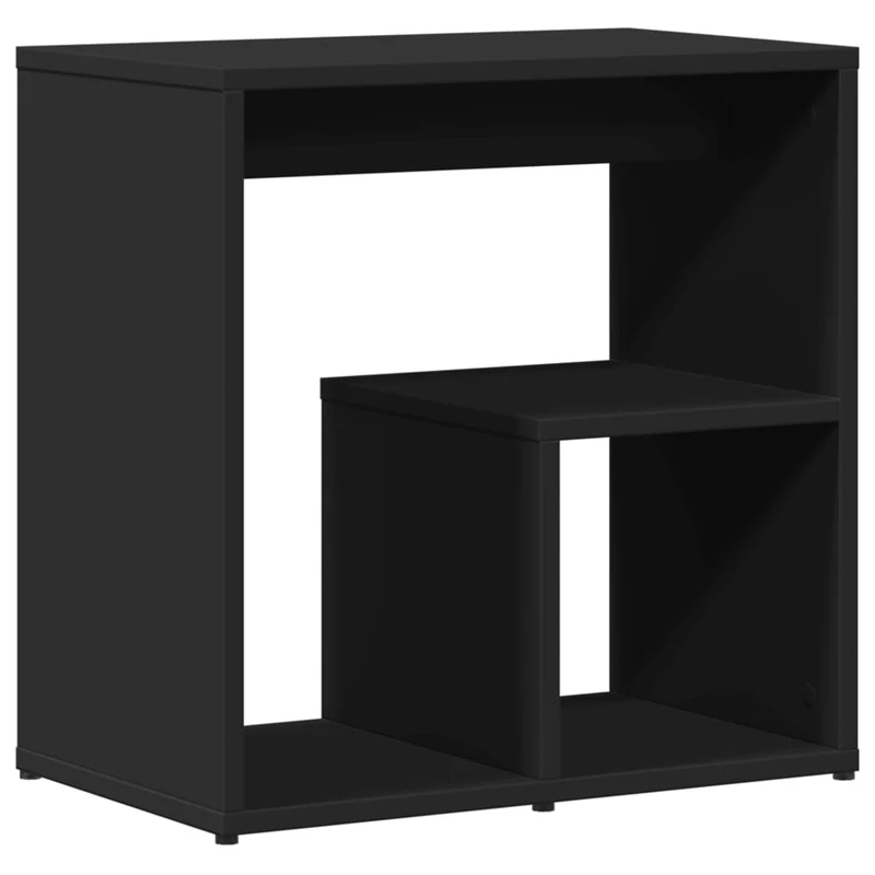 Lot de 2 tables d'appoint table de chevet support plante 50 x 30 x 50 cm bois d’ingénierie noir DEC032642