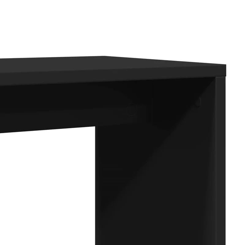 Lot de 2 tables d'appoint table de chevet support plante 50 x 30 x 50 cm bois d’ingénierie noir DEC032642