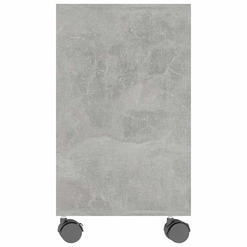 Table d'appoint meuble de salon sur roulettes 70 x 35 x 55 cm bois d'ingénierie couleur gris béton DEC032462