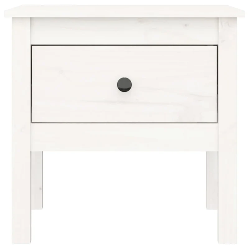 Lot de 2 tables de chevet avec tiroir 50 x 50 x 49 cm bois massif de pin blanc DEC032617