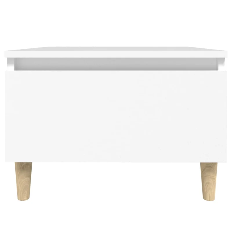 Lot de 2 tables d'appoint chevet avec tiroir 50 x 46 x 35 cm bois d'ingénierie blanc DEC032614