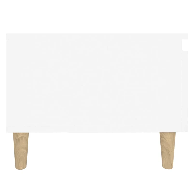 Lot de 2 tables d'appoint chevet avec tiroir 50 x 46 x 35 cm bois d'ingénierie blanc DEC032614