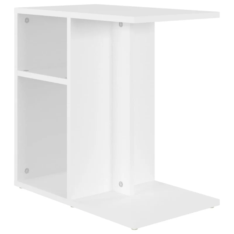 Meuble d'appoint bout de canapé horizontalement ou verticalement 50 x 30 x 50 cm bois d’ingénierie blanc DEC032354