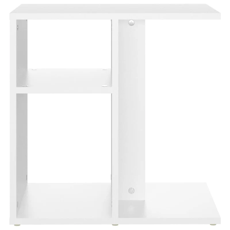 Meuble d'appoint bout de canapé horizontalement ou verticalement 50 x 30 x 50 cm bois d’ingénierie blanc DEC032354