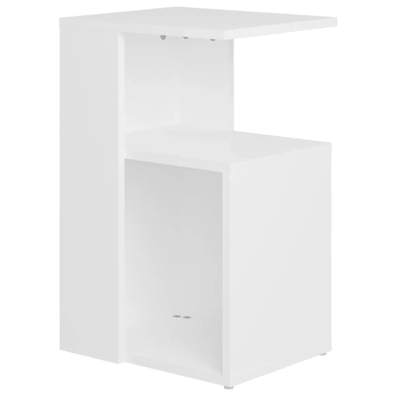 Table d'appoint bout de canapé 36 x 30 x 56 cm bois d’ingénierie blanc DEC032347