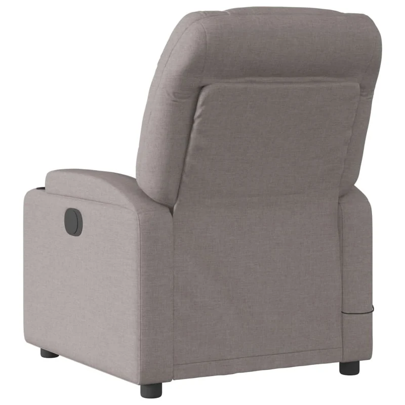 Fauteuil de relaxation TV fonction massage inclinable électrique en tissu taupe DEC027273