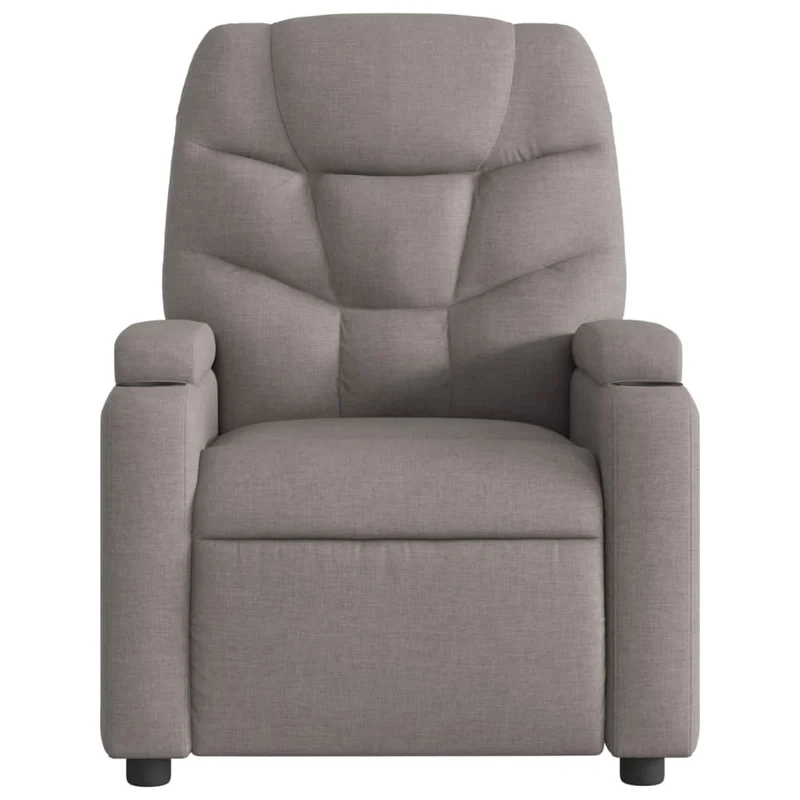 Fauteuil de relaxation TV fonction massage inclinable électrique en tissu taupe DEC027273
