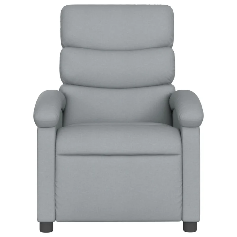 Fauteuil de relaxation TV fonction massage inclinable électrique 6 points de massage en tissu gris clair DEC027159