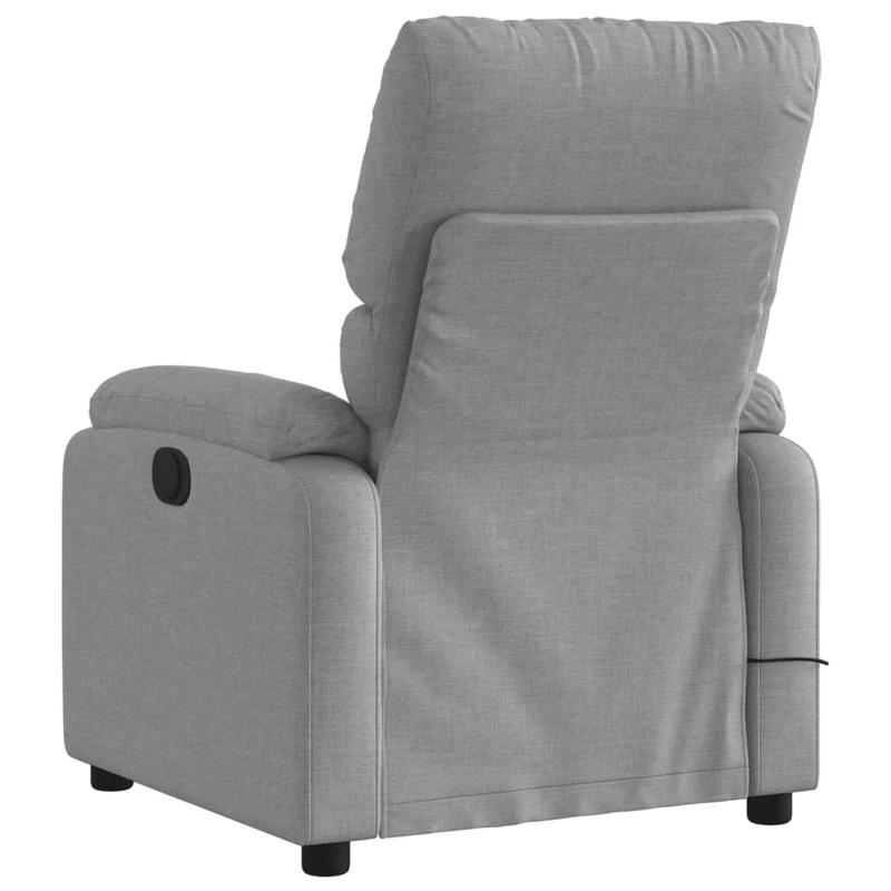 Fauteuil de relaxation TV fonction massage inclinable électrique 6 points de massage en tissu gris clair DEC027157