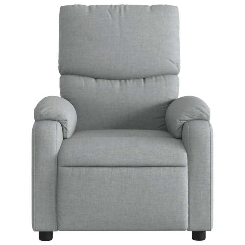 Fauteuil de relaxation TV fonction massage inclinable électrique 6 points de massage en tissu gris clair DEC027157